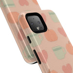 Autumn Cozy iPhone Case – Pumpkin, Heart & Coffee Cup Pattern  Shamo's