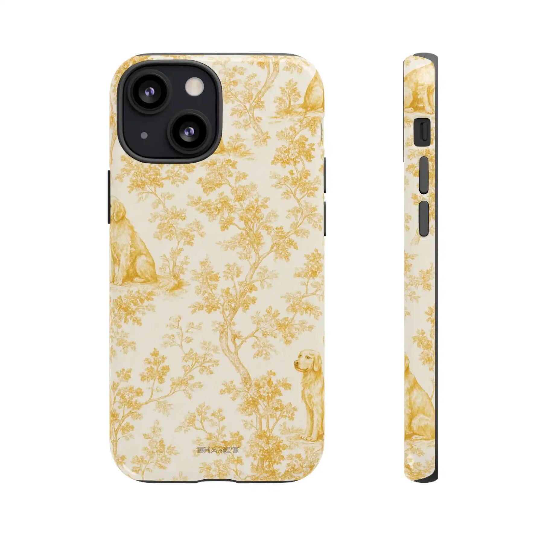 Golden Retriever Pattern Phone Case — Impact Resistant Tough Cases