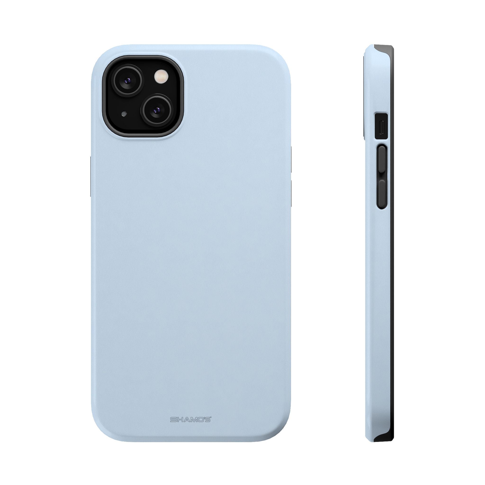 Cloud Blue Solid Color MagSafe Compatible Impact-Resistant iPhone Case - iPhone 14 Plus / Glossy - Shamo's