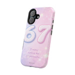 6 7 Viral TikTok Trend Pastel Aesthetic Magnetic Impact-Resistant iPhone Case, Personalizable Text and MagSafe Compatible