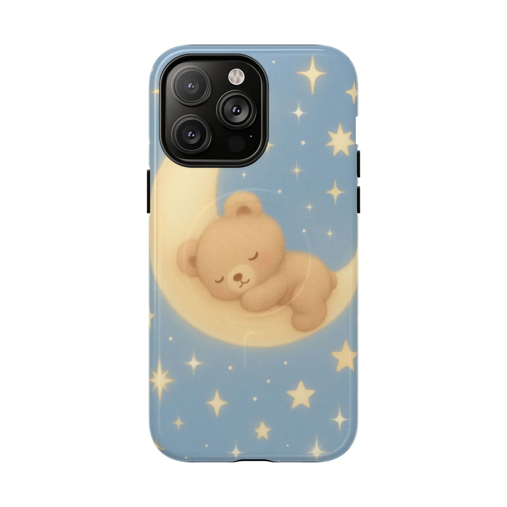 Sleepy Teddy Bear & Stars iPhone Case with MagSafe - Shamo's