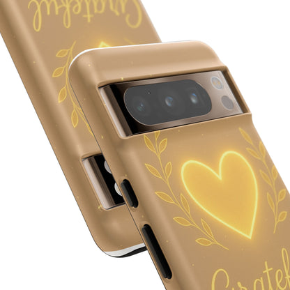 Grateful Heart iPhone Case — Warm Neon Heart