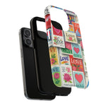 Vintage Romantic Love Stamp iPhone Case | Tough Protection + MagSafe