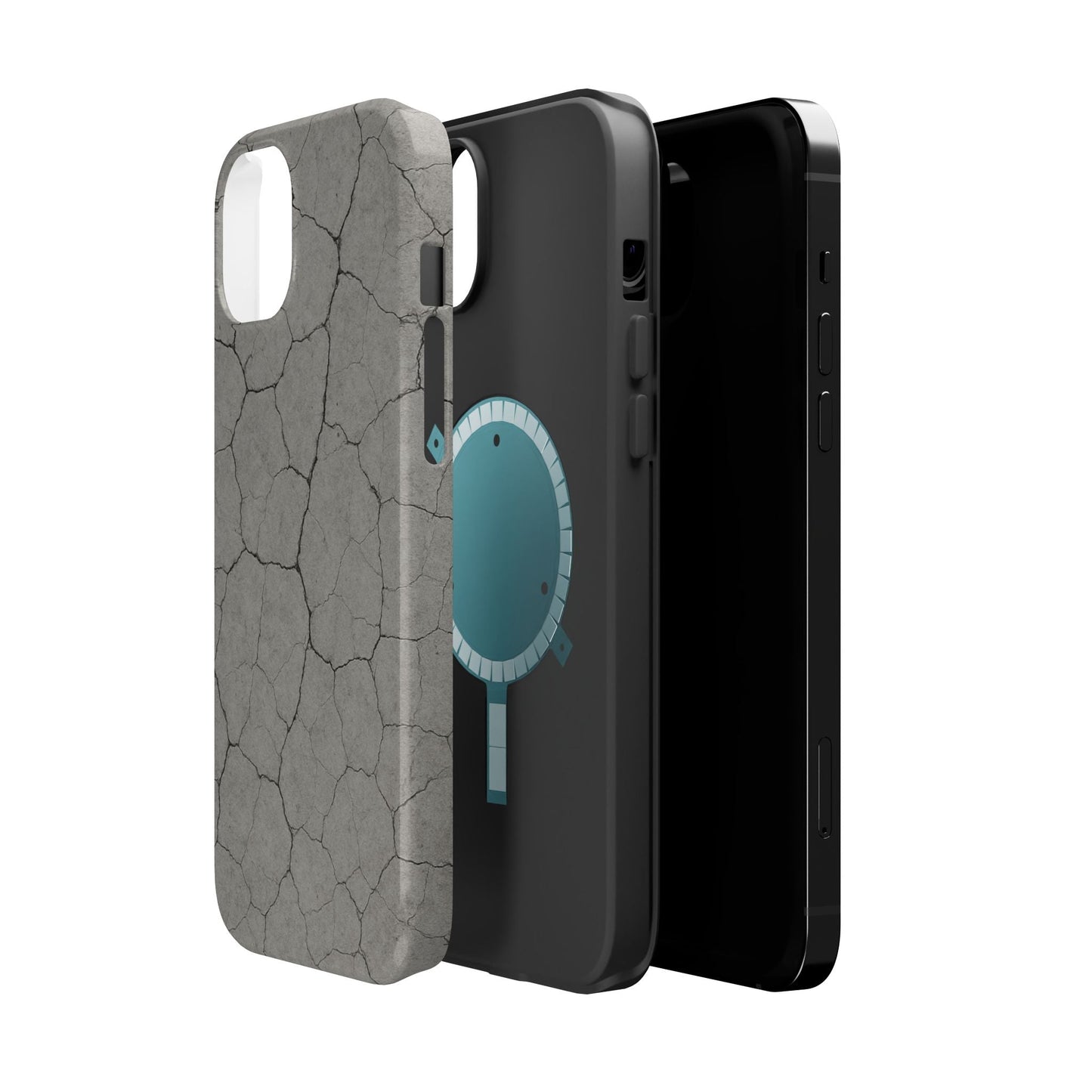 Cracked Concrete Texture iPhone Case with MagSafe compatibility  Shamo's