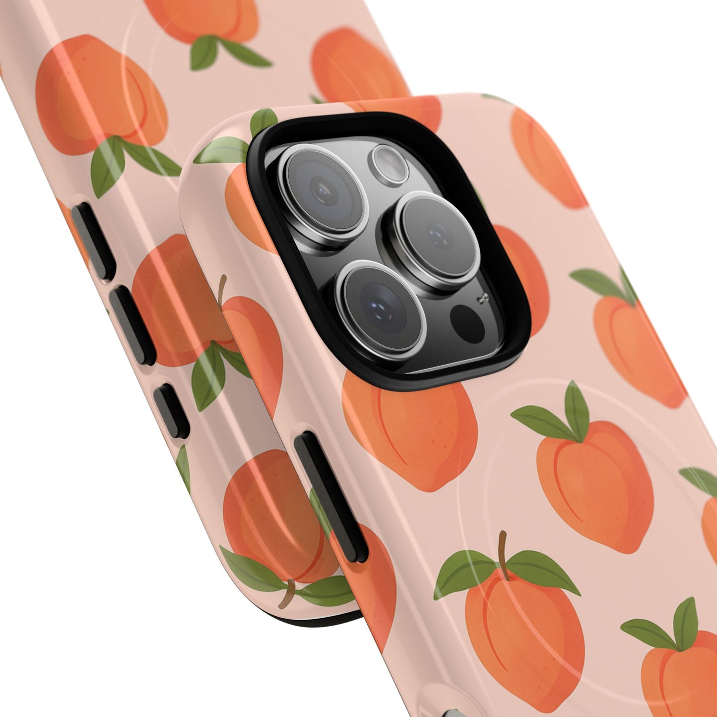 Peach Pattern Fruit Case for iPhone | MagSafe Compatible