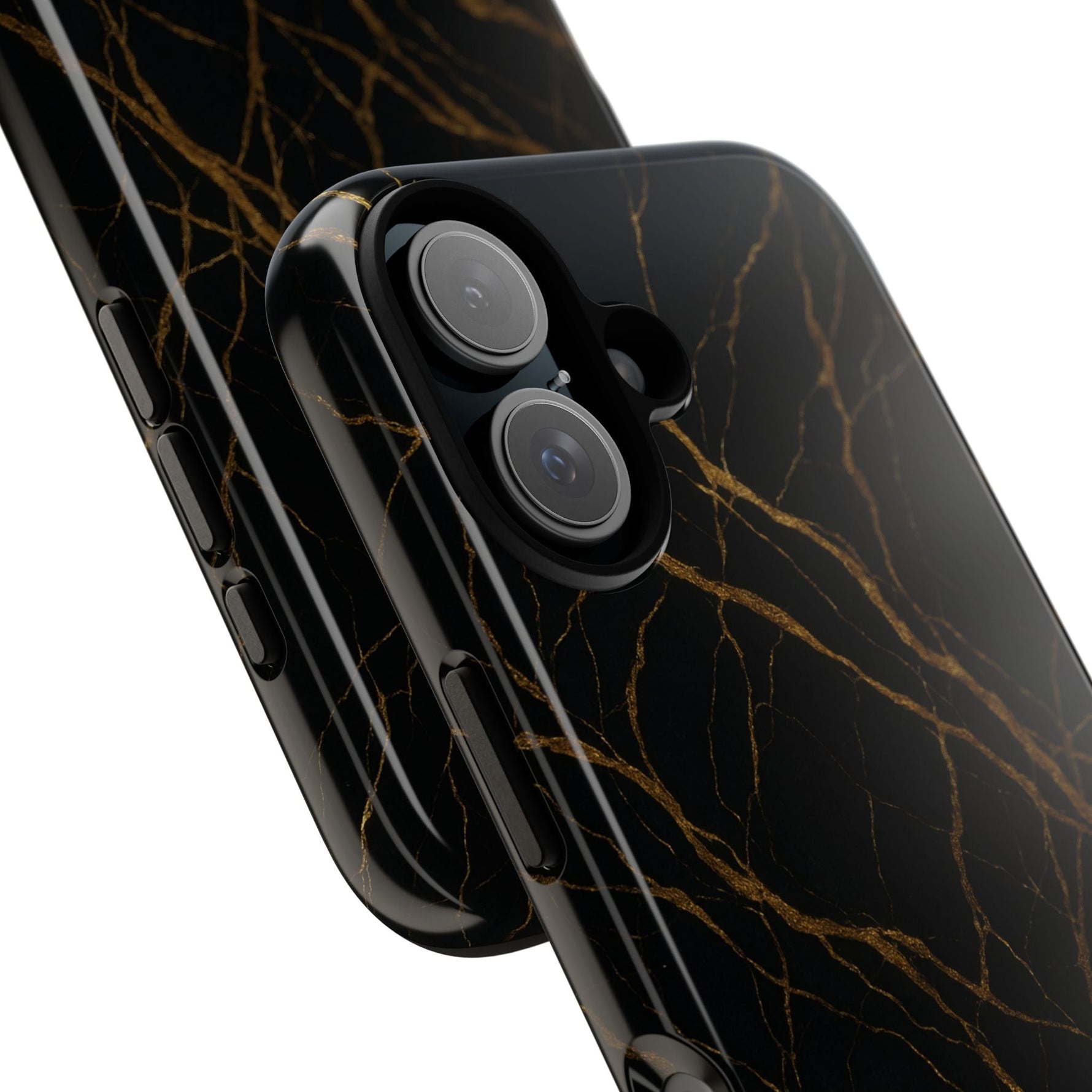 Black Marble Tough iPhone Case  Shamo's