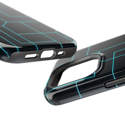 Neon Grid Magnetic Impact-Resistant iPhone Case | MagSafe compatible  Shamo's