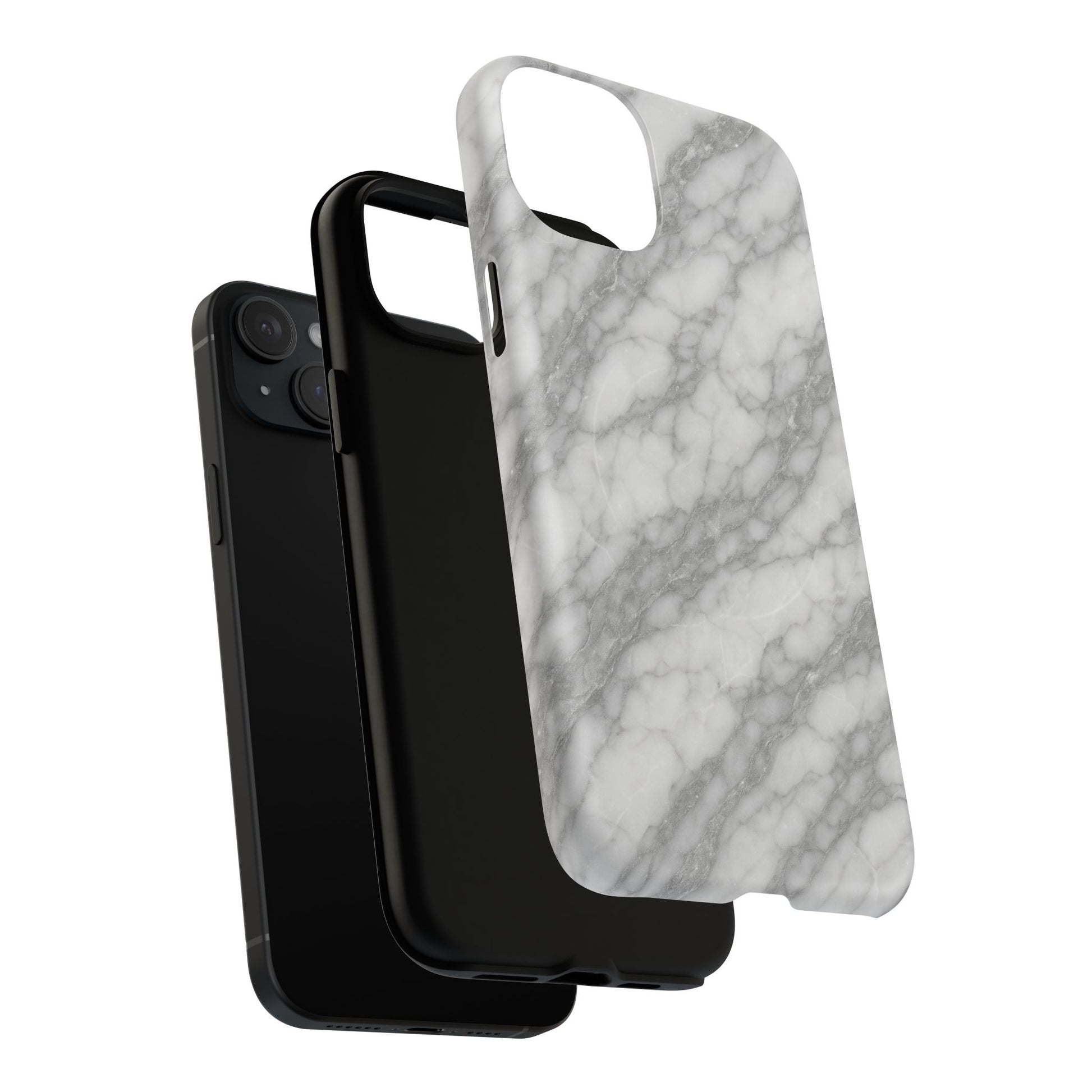 Silver Mist Marble iPhone Case with MagSafe - Shamo's