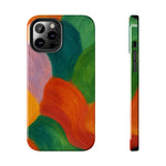 Abstract Color Wave Tough Phone Case — Bold Orange & Green Protective Phone Cover  Shamo's iPhone 12 Pro Max