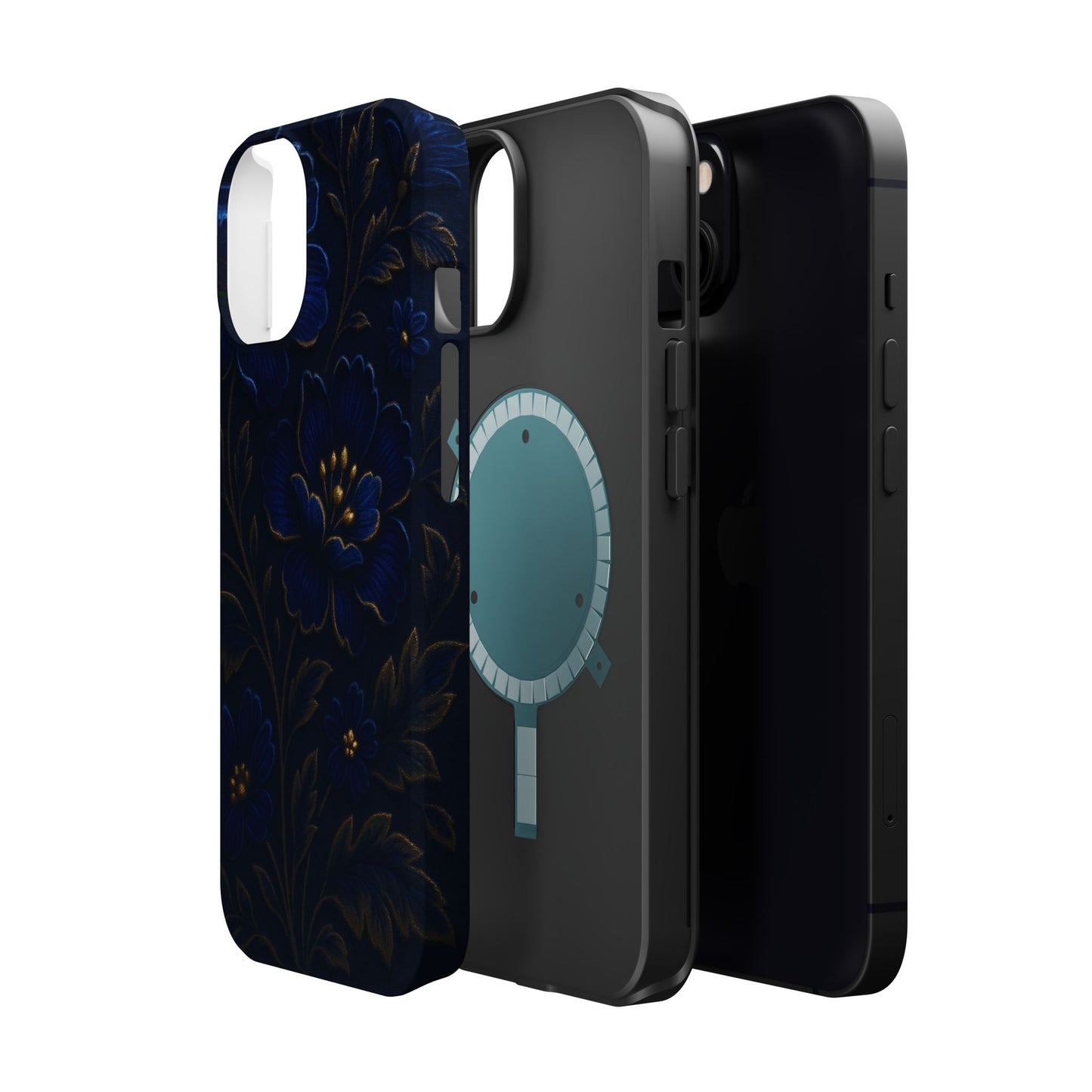 3D Velvet Night Flower iPhone Case | MagSafe