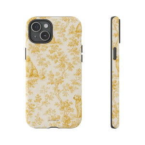 Golden Retriever Pattern Phone Case — Impact Resistant Tough Cases - iPhone 15 Plus / Glossy - Shamo's