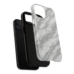Silver Mist Marble iPhone Case with MagSafe - Shamo's