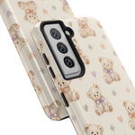 Cute Pastel Bear Impact Phone Case | Heart & Star Kawaii Pattern