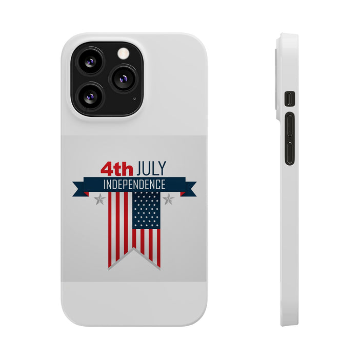 Slim Phone Cases with 4th of July writing for iPhone 17 and more