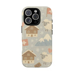 Swiss Chalet Sheep Pattern Tough MagSafe iPhone Case  Shamo's
