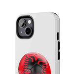 Tough Phone Cases with Albanian soccer flag