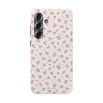 Rosebud Floral Tough iPhone Case | Pink Vintage Flower Protective Cover