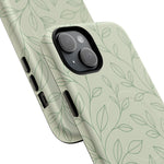 Sage Botanical Leaves Floral iPhone Case | MagSafe - Shamo's