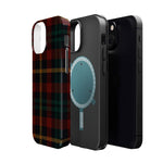 Plaid Impact-Resistant iPhone Case — Red Green Tartan Holiday Theme with MagSafe  Shamo's