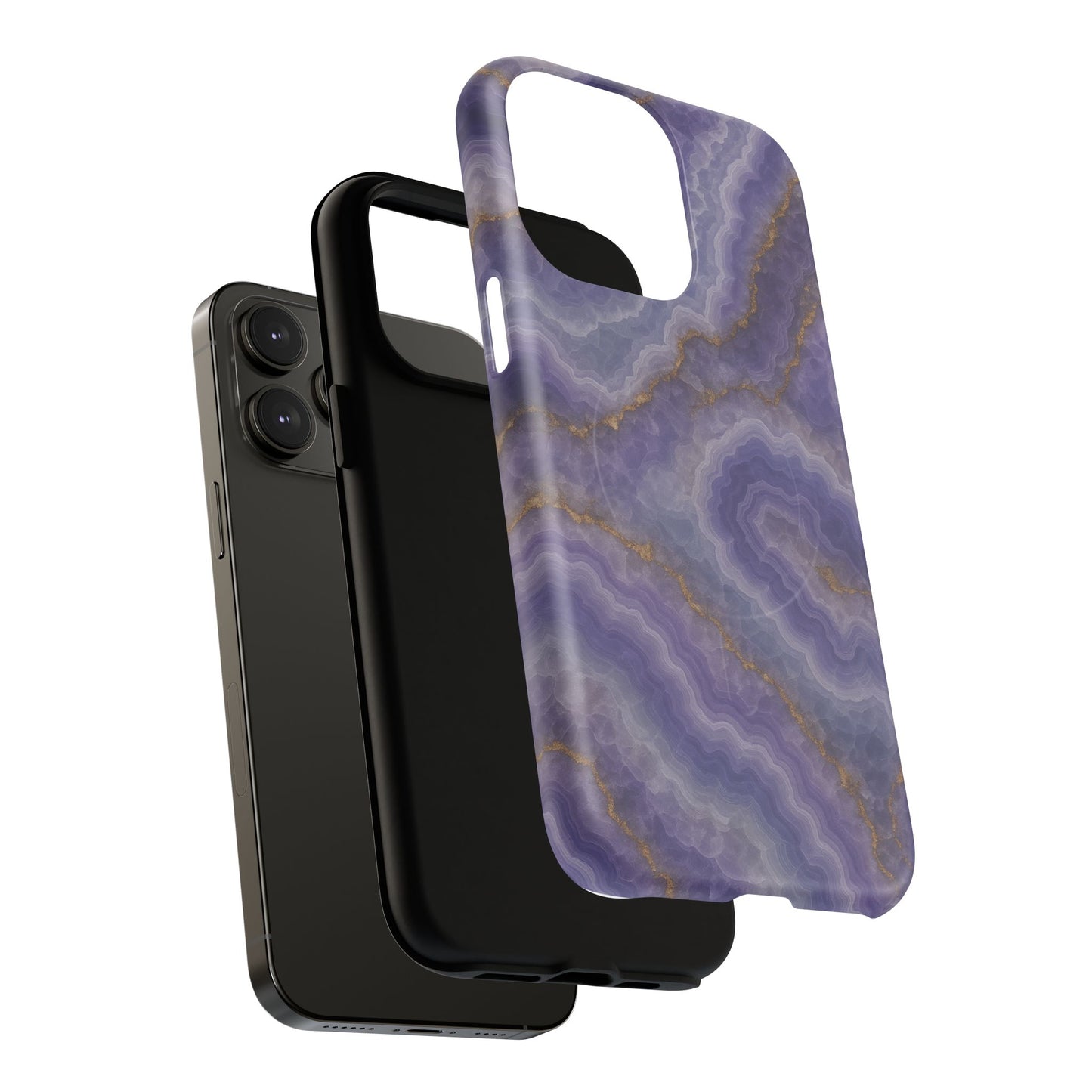 Purple Agate Marble iPhone Case with MagSafe