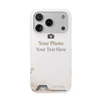 Funda para teléfono personalizable con tarjetero | Añade tu propia foto y texto