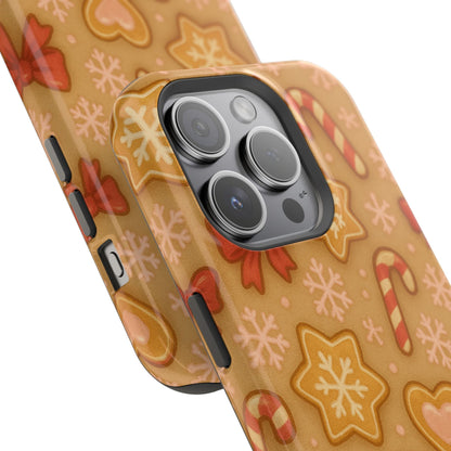 Candy Cane & Gingerbread Holiday iPhone Case — Impact-Resistant