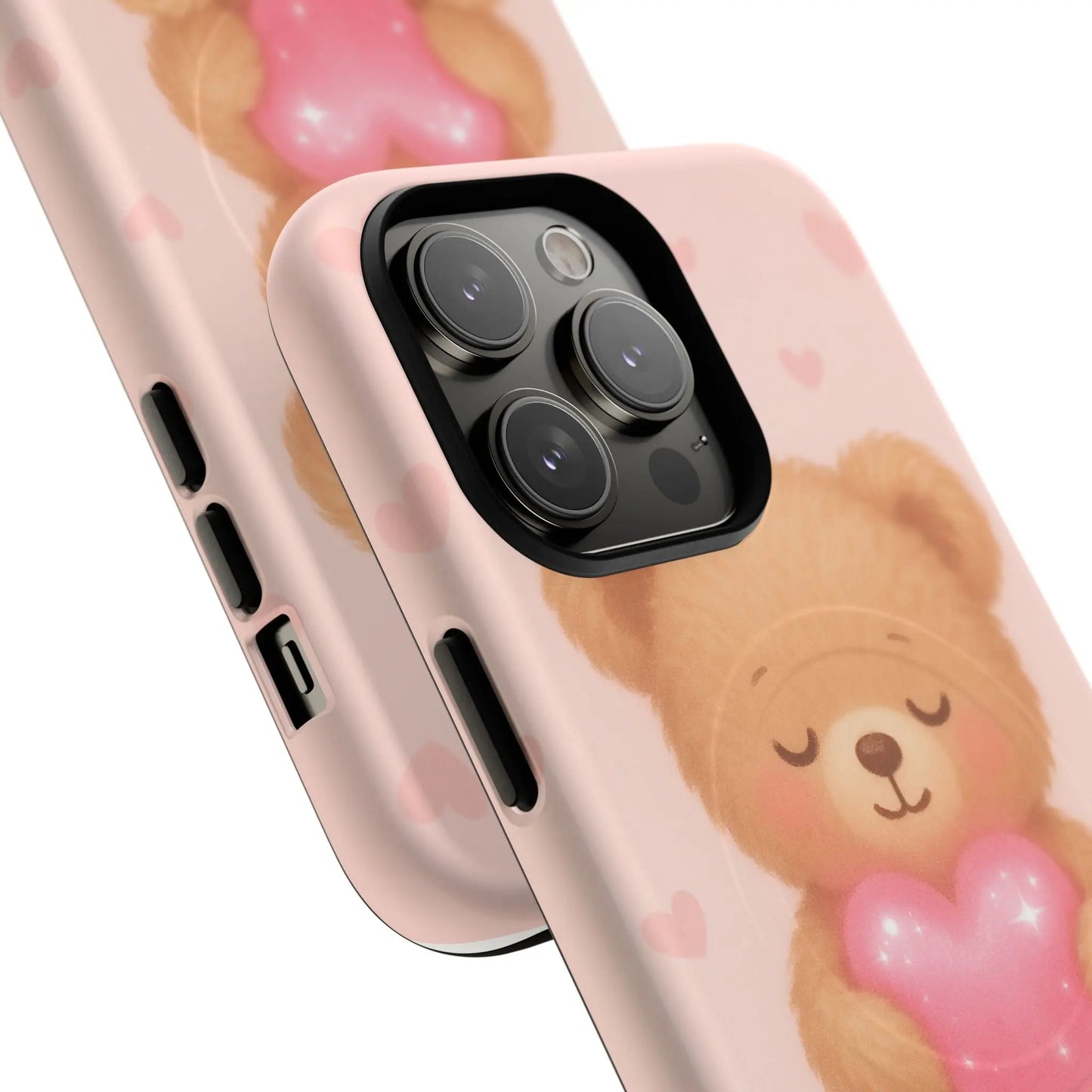 Heart Hug Teddy Bear iPhone Case – with MagSafe