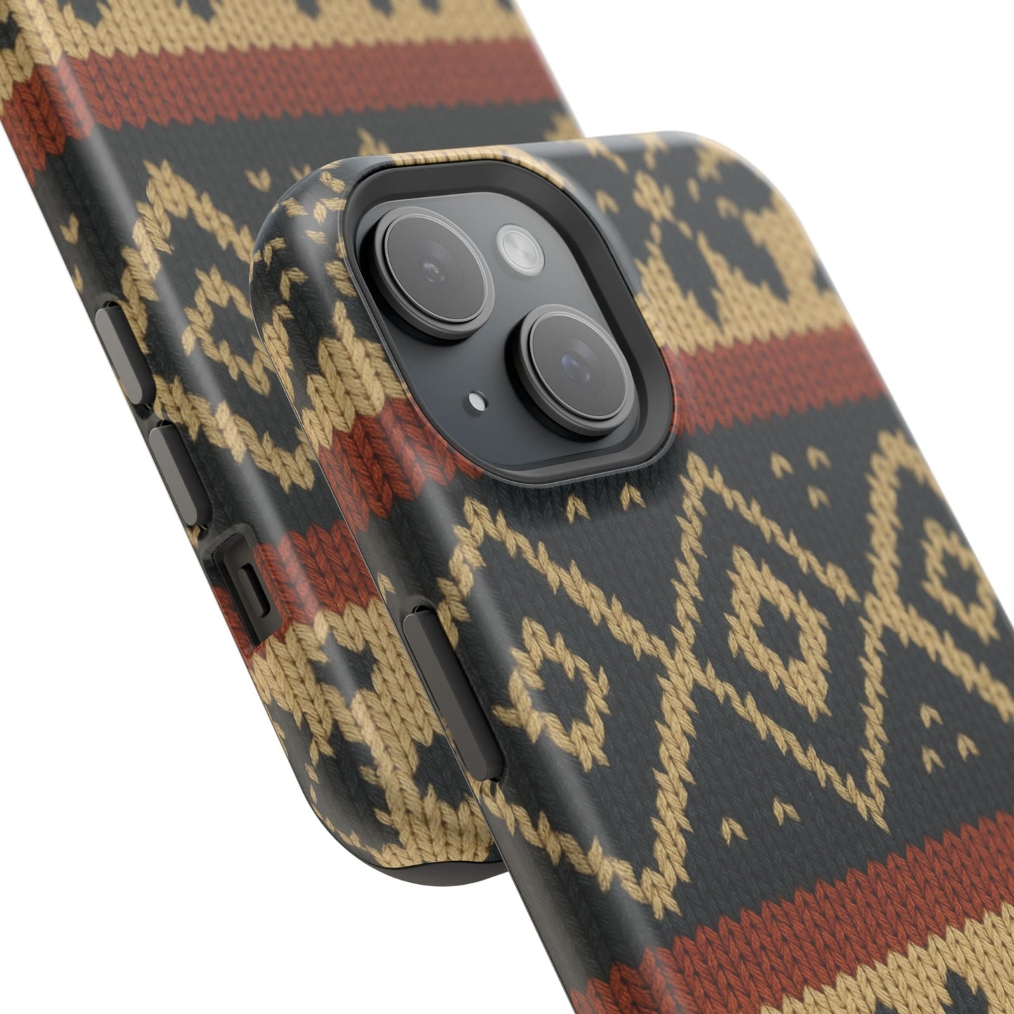 Nordic Knit Pattern MagSafe Impact-Resistant iPhone Case