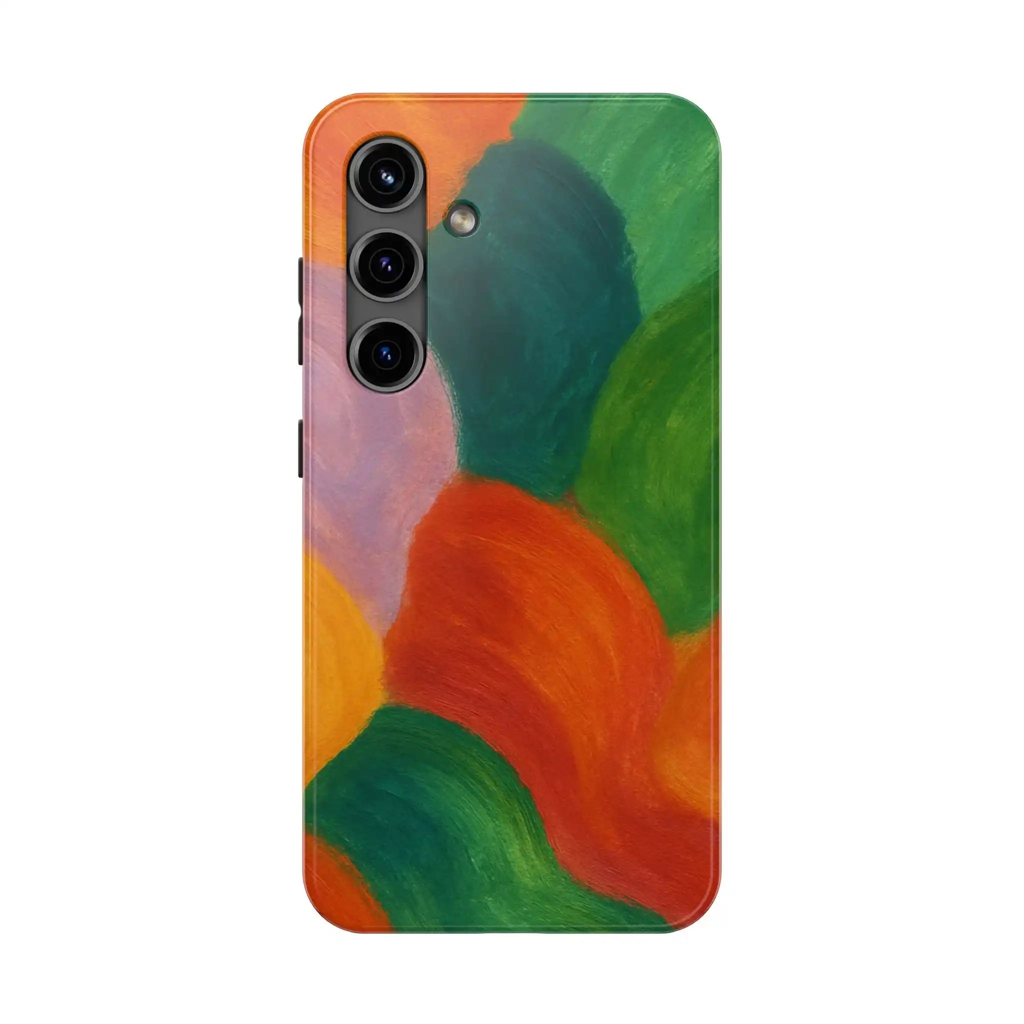Abstract Color Wave Tough Phone Case — Bold Orange & Green Protective Phone Cover  Shamo's Samsung Galaxy S24