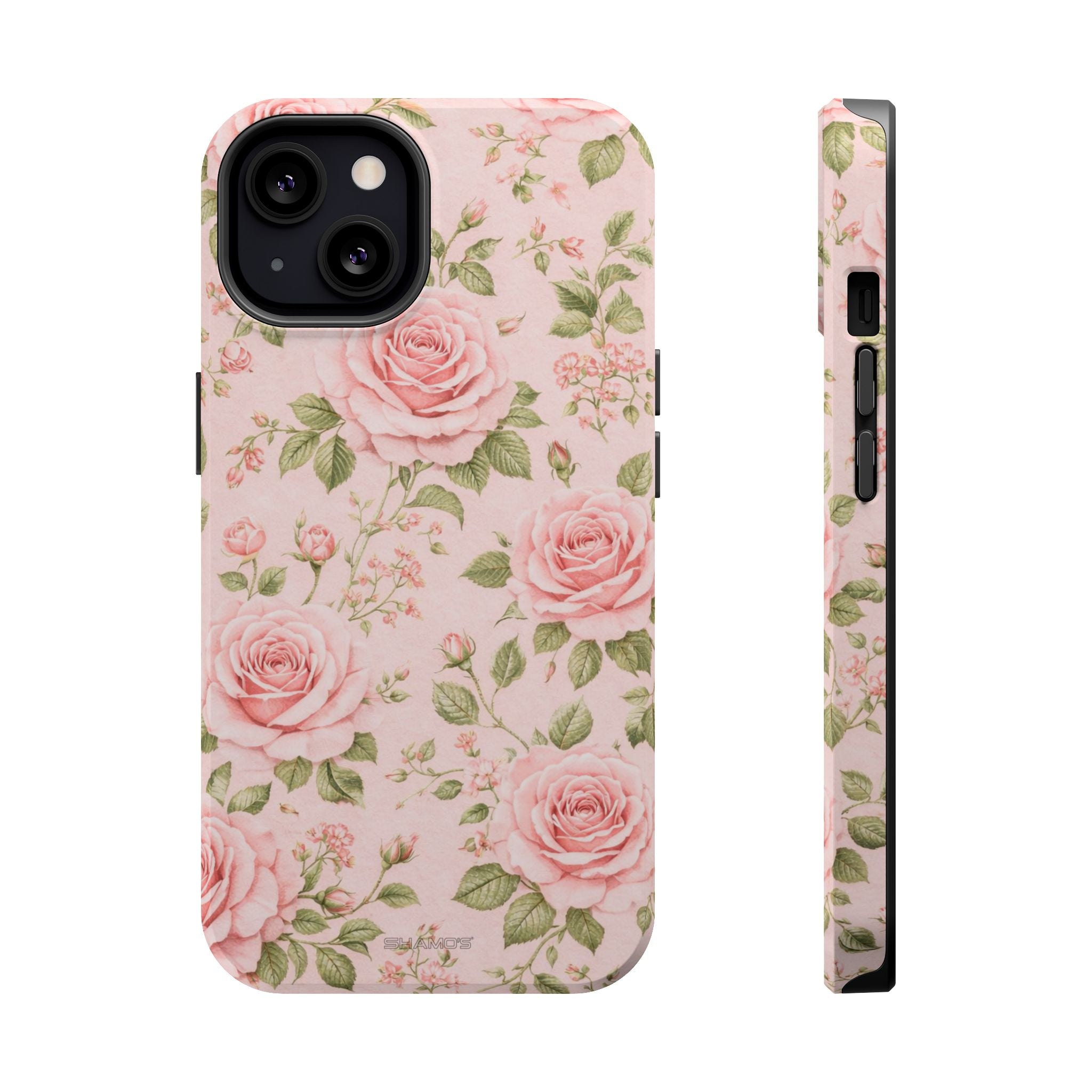 Floral Rose Magnetic Impact-Resistant Phone Case — MagSafe Compatible - iPhone 13 / Glossy - Shamo's