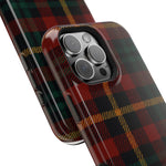 Plaid Impact-Resistant iPhone Case — Red Green Tartan Holiday Theme with MagSafe  Shamo's