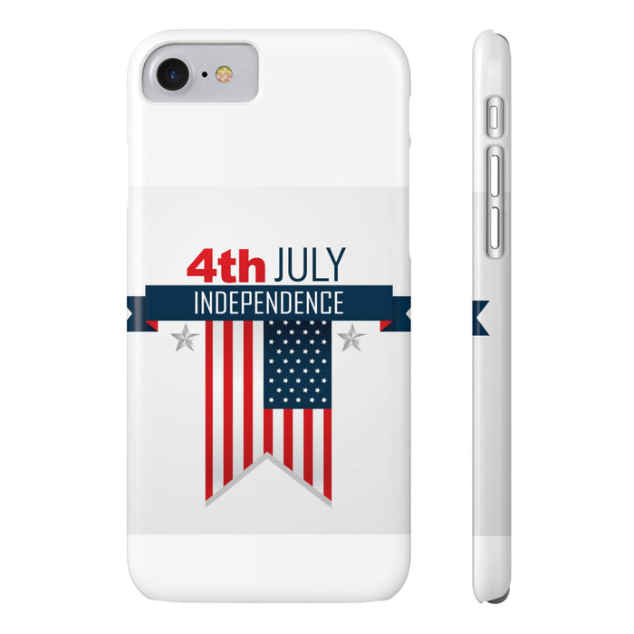 Slim Phone Cases with 4th of July writitng