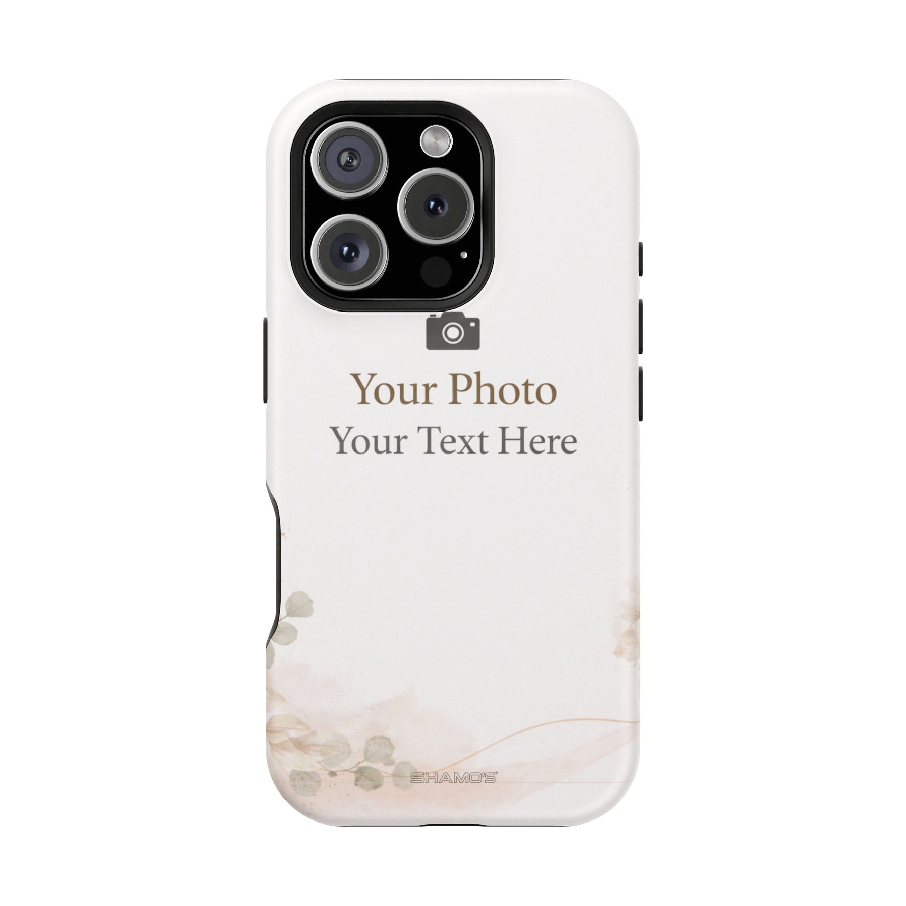 Personalizable Impact-Resistant Phone Case — Add Photo & Text - iPhone 16 Pro / Matte / Without gift packaging - Shamo's