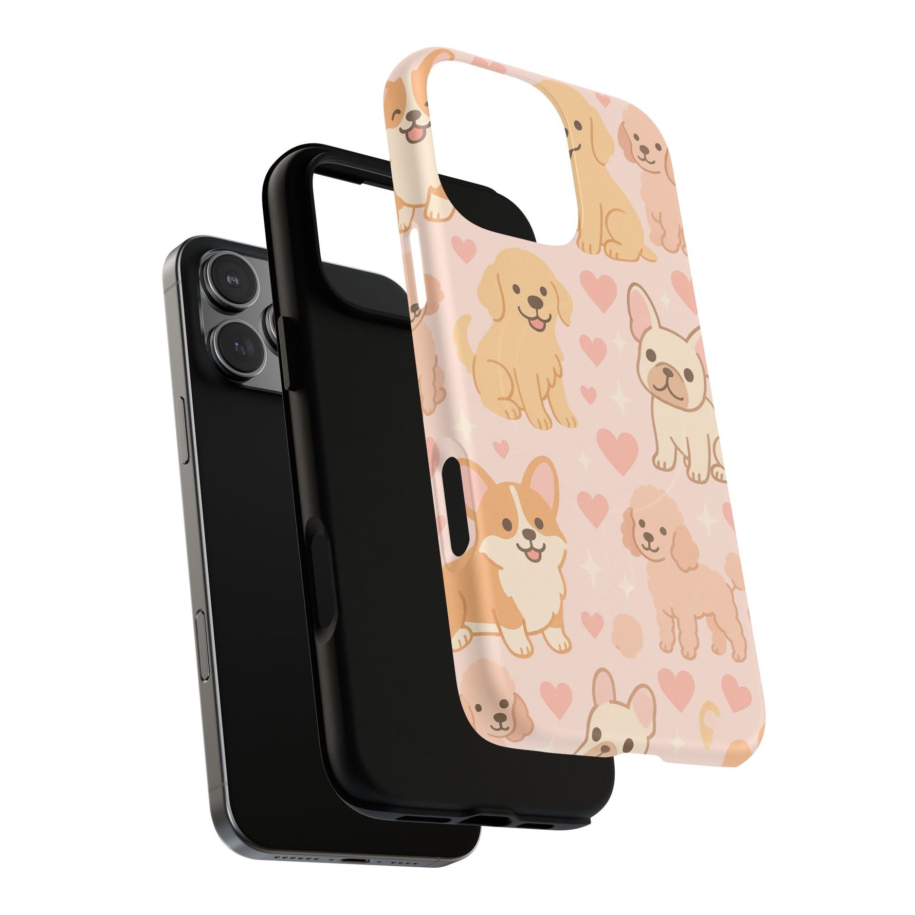 Puppies & Hearts iPhone Case compatible with MagSafe  Shamo's
