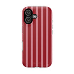Red Burgundy  Stripes Magnetic Impact-Resistant Phone Case | MagSafe Compatible