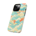 Ocean Wave Tough Phone Case — Pastel Retro Surf Pattern  Shamo's