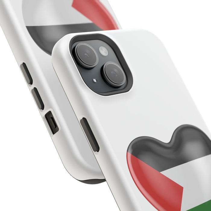 MagSafe Tough Cases with Palestinian flag in heart shape