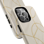 Gold Geometry on Silk Luxury Series iPhone Case with MagSafe  Shamo's