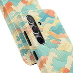 Ocean Wave Tough Phone Case — Pastel Retro Surf Pattern  Shamo's