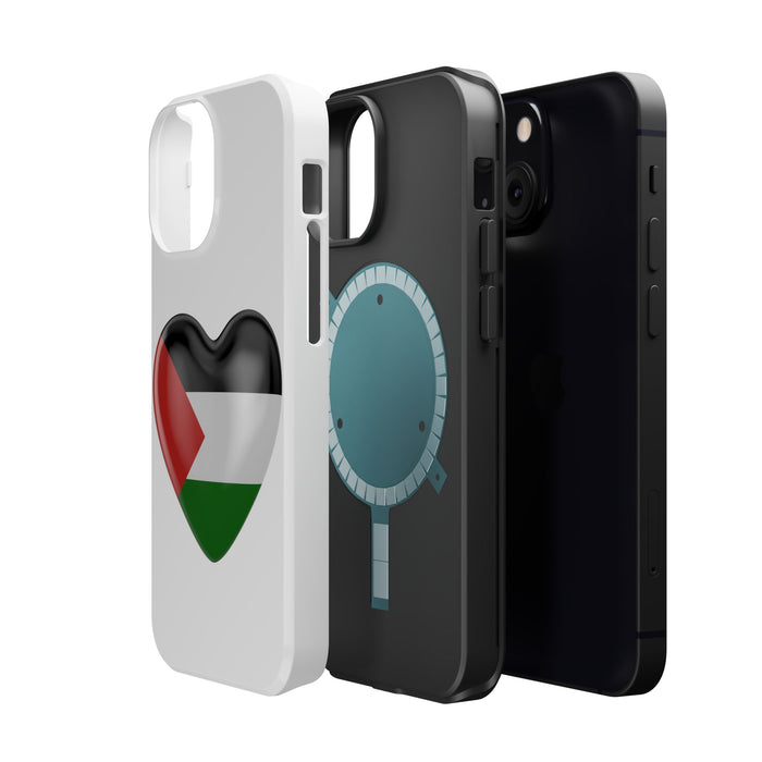 MagSafe Tough Cases with Palestinian flag in heart shape