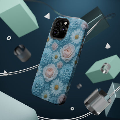 Frozen Floral Rose & Daisy Impact iPhone Case | MagSafe compatible  Shamo's