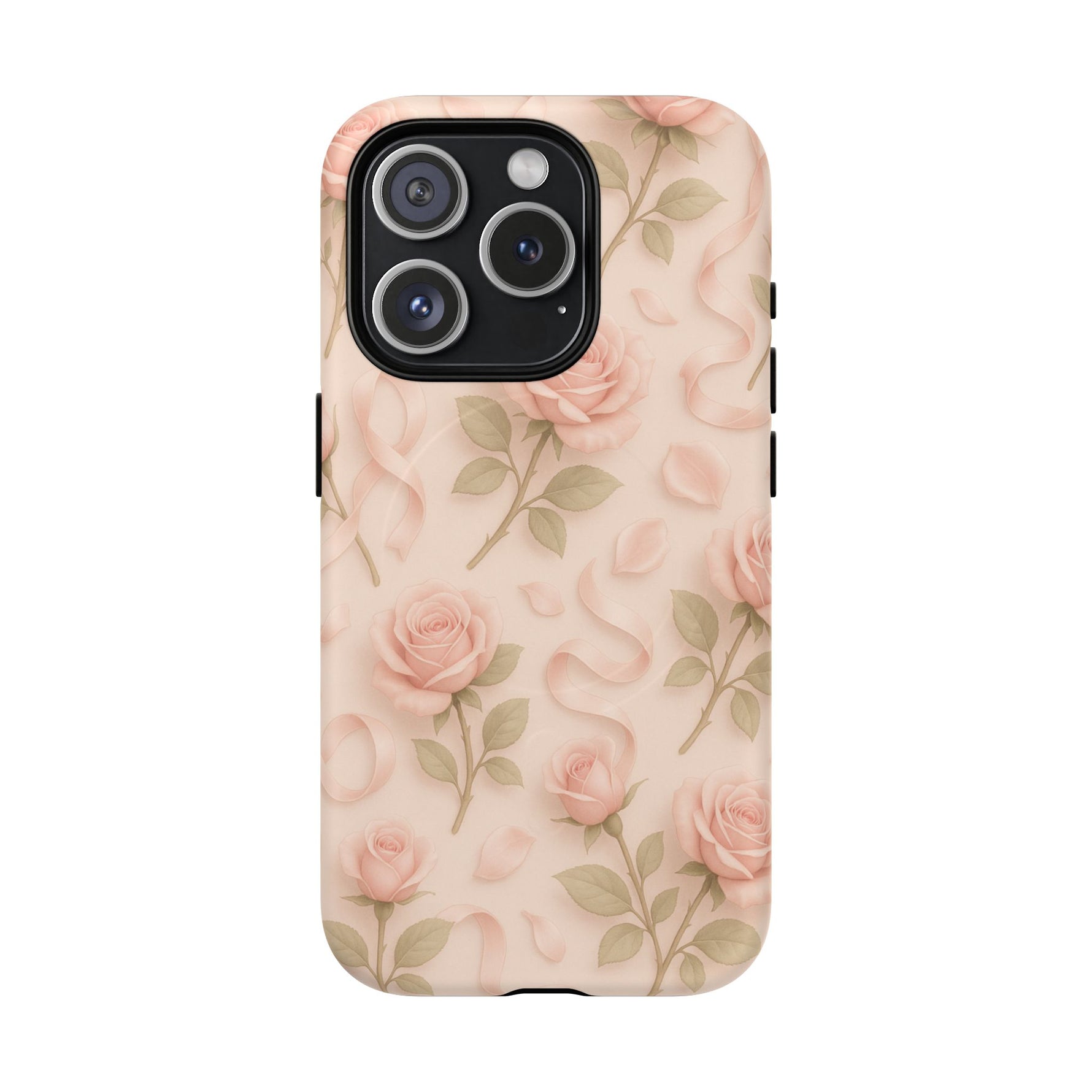 Blush Roses and Ribbons 3D iPhone Case | MagSafe - Shamo's