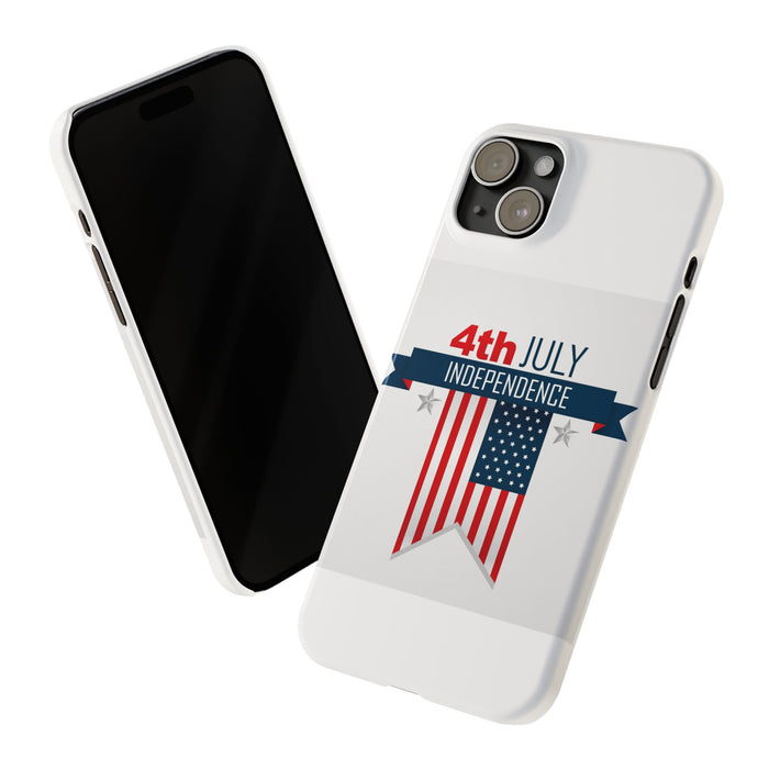 Slim Phone Cases with 4th of July writitng