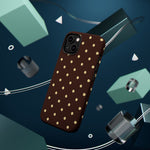 Polka Dot iPhone Case — Brown & Cream Protective Cover with MagSafe compatibility  Shamo's