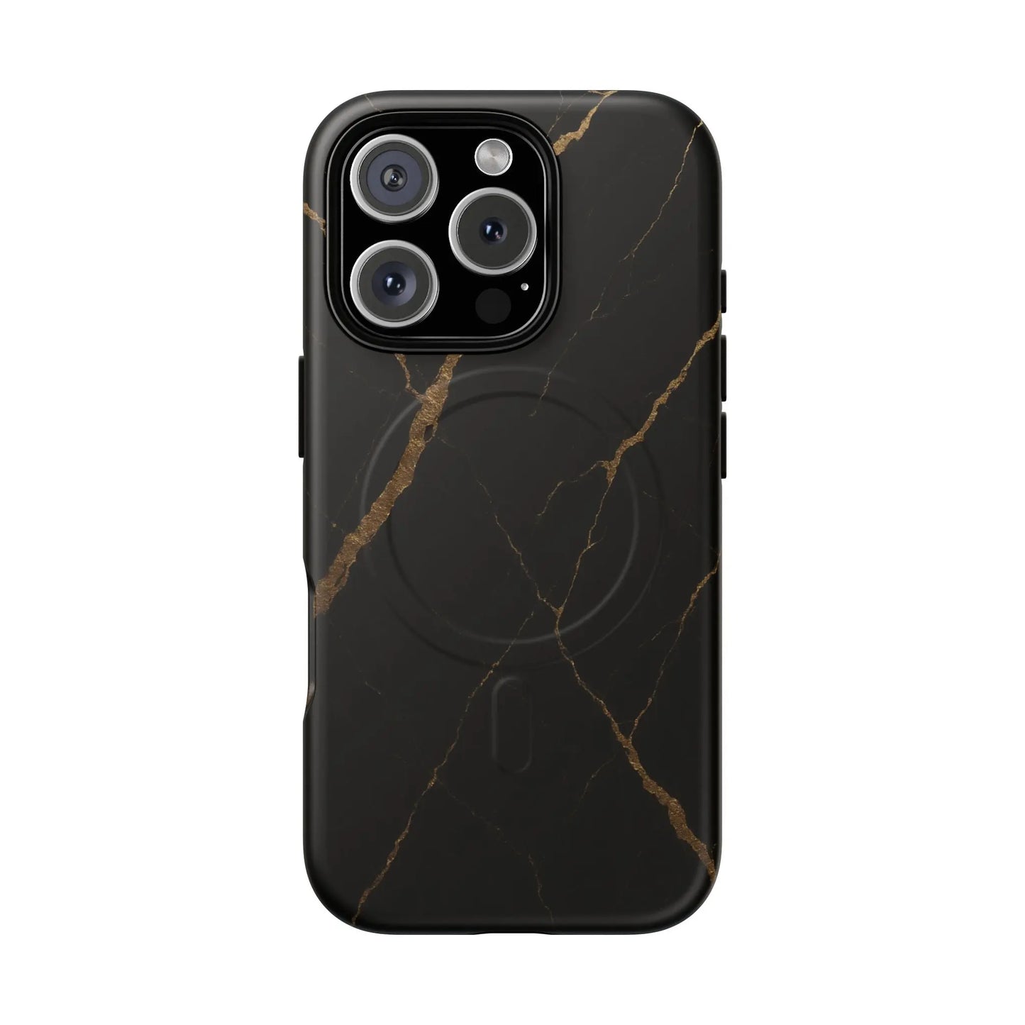 Black & Gold Marble iPhone Case with MagSafe - Shamo's