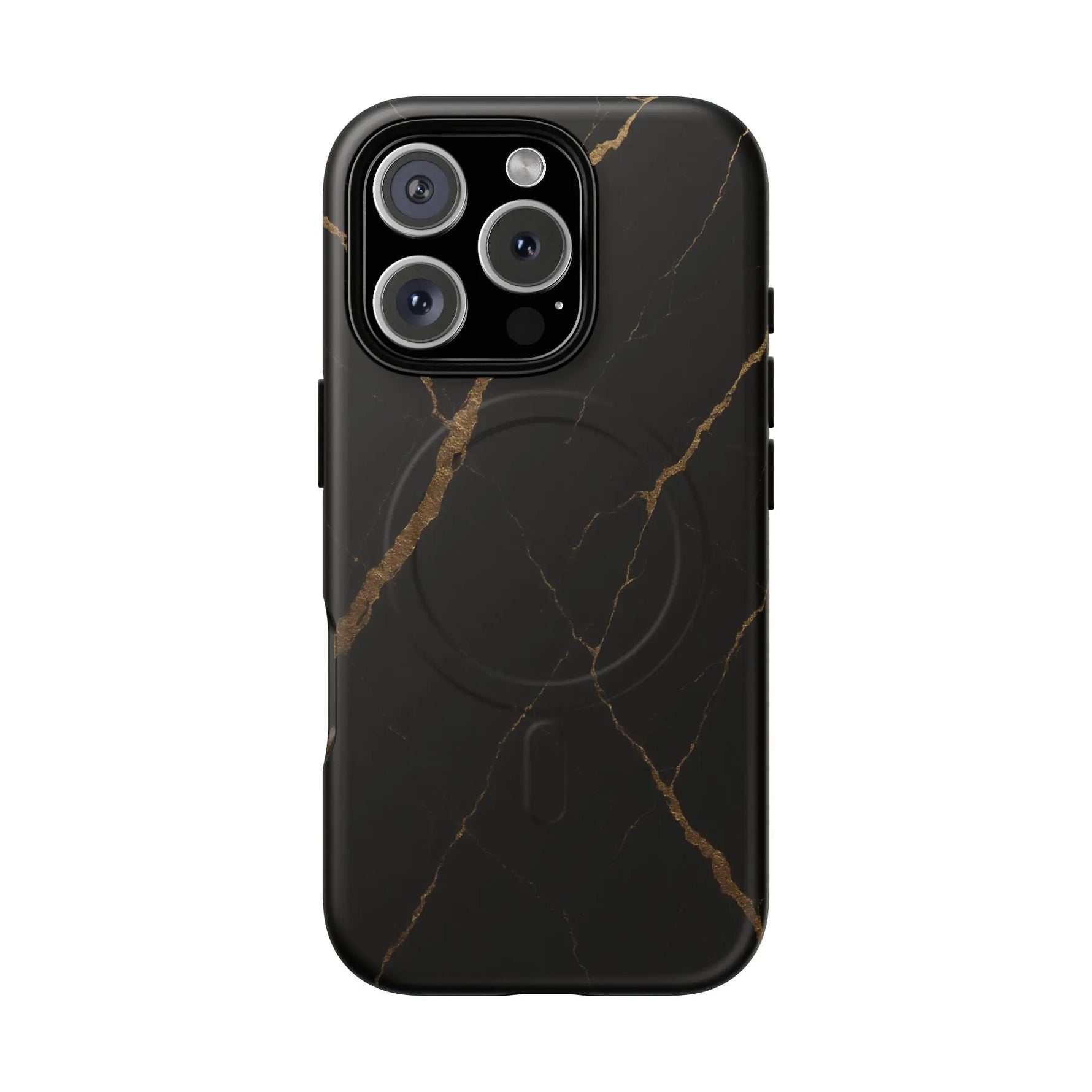 Black & Gold Marble iPhone Case with MagSafe - Shamo's