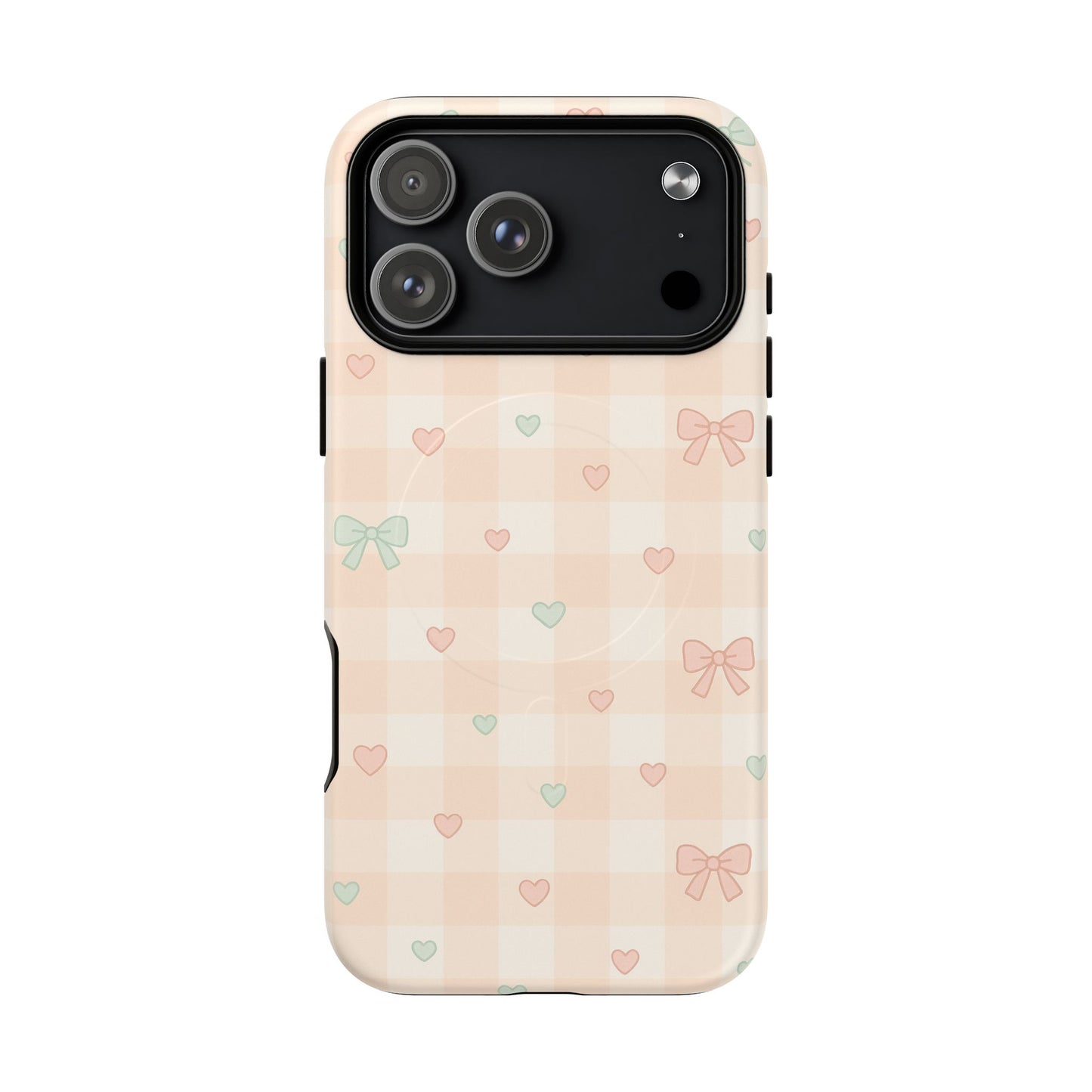 Sweet Pastel Checkered Bows Case for iPhone | MagSafe