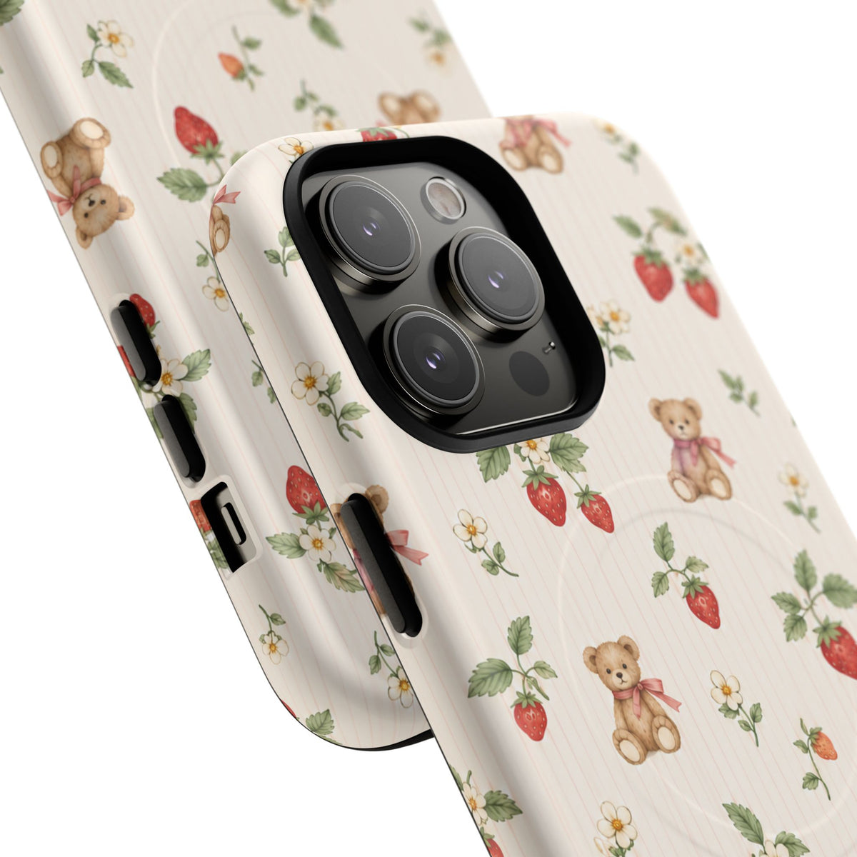 Strawberry Teddy iPhone Case with MagSafe