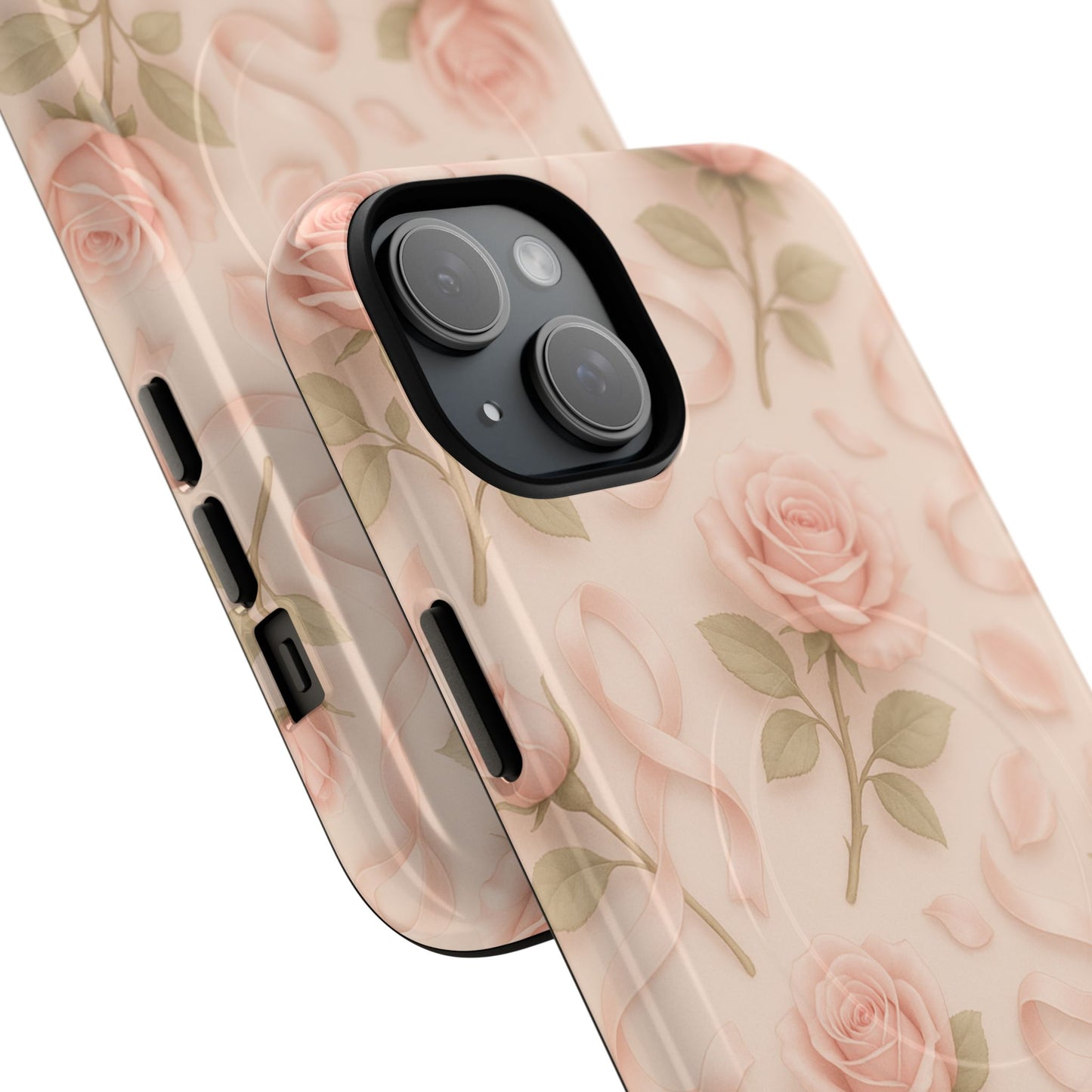 Blush Roses and Ribbons 3D iPhone Case | MagSafe