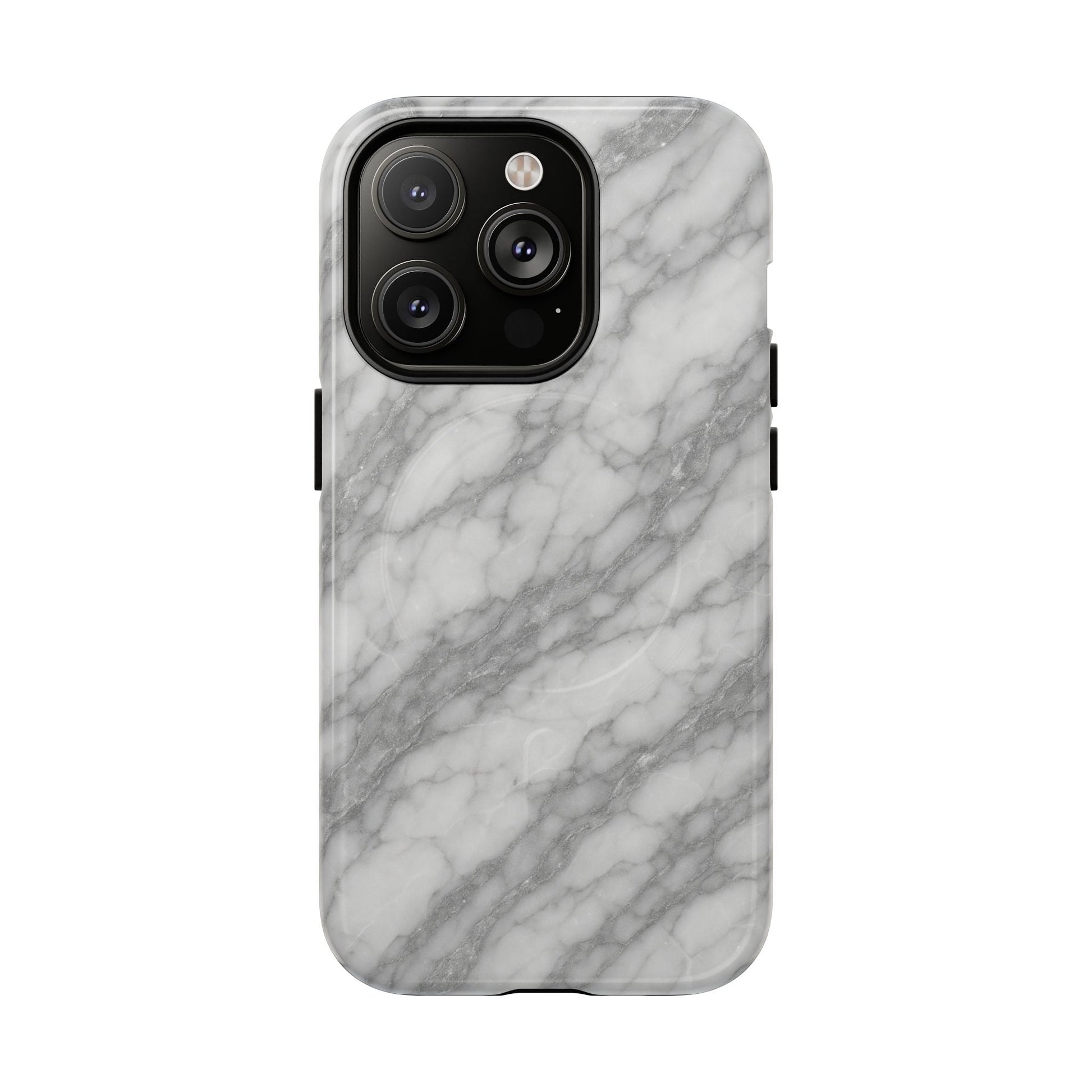 Silver Mist Marble iPhone Case with MagSafe - Shamo's